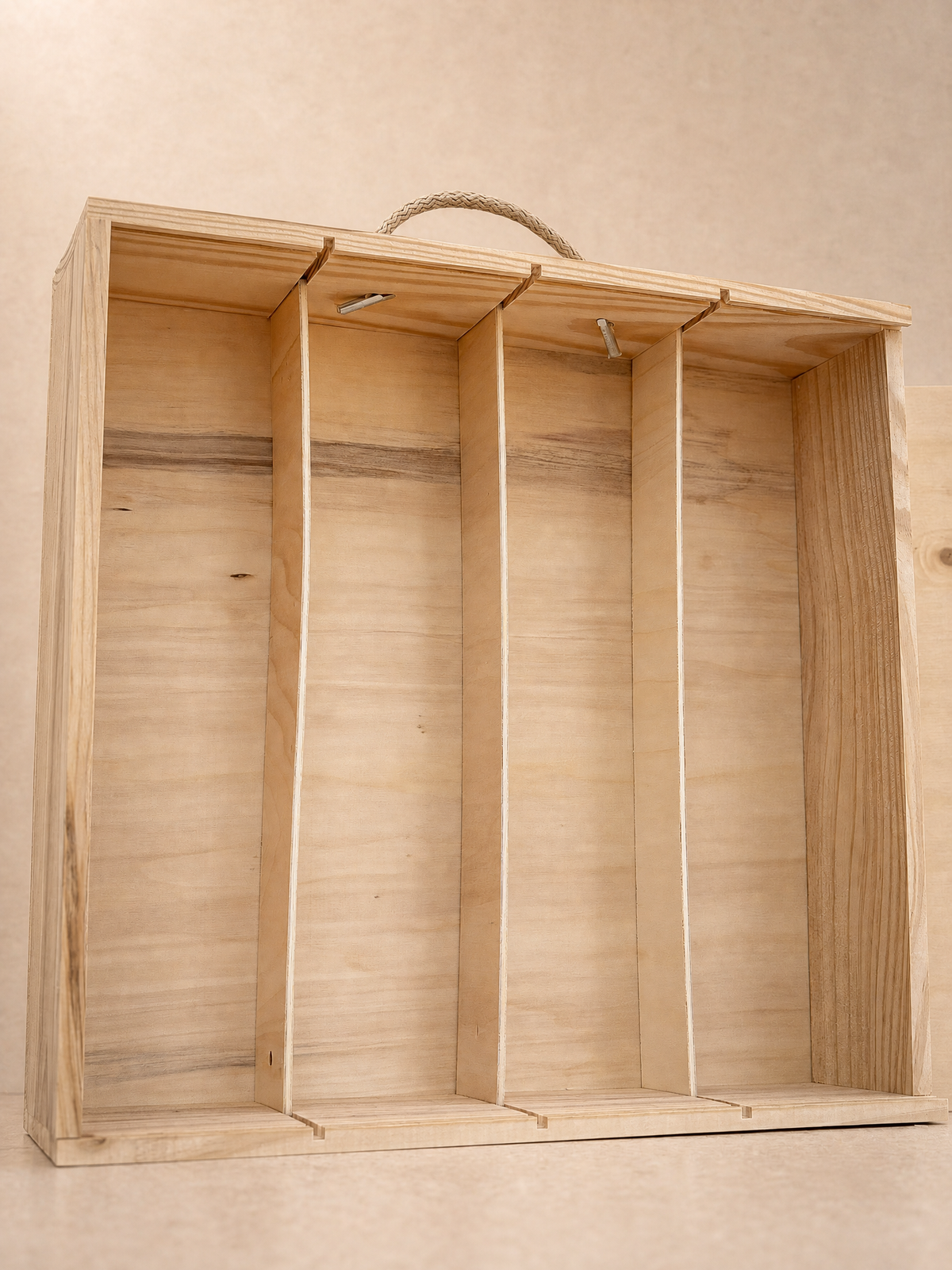 Caja grapada con tapa corredera para 4 botellas — 3
