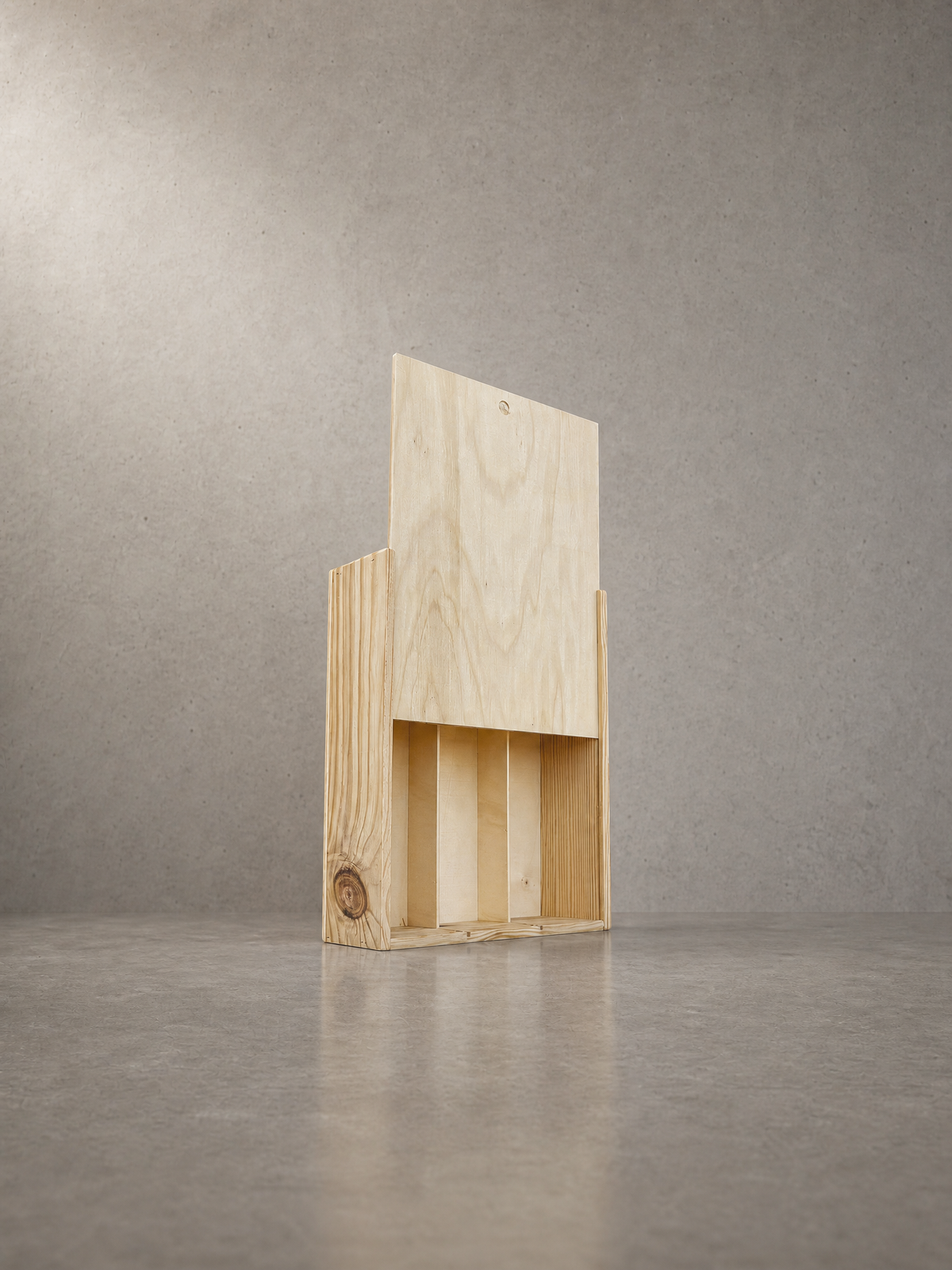 Caja grapada con tapa corredera para 3 botellas — 1