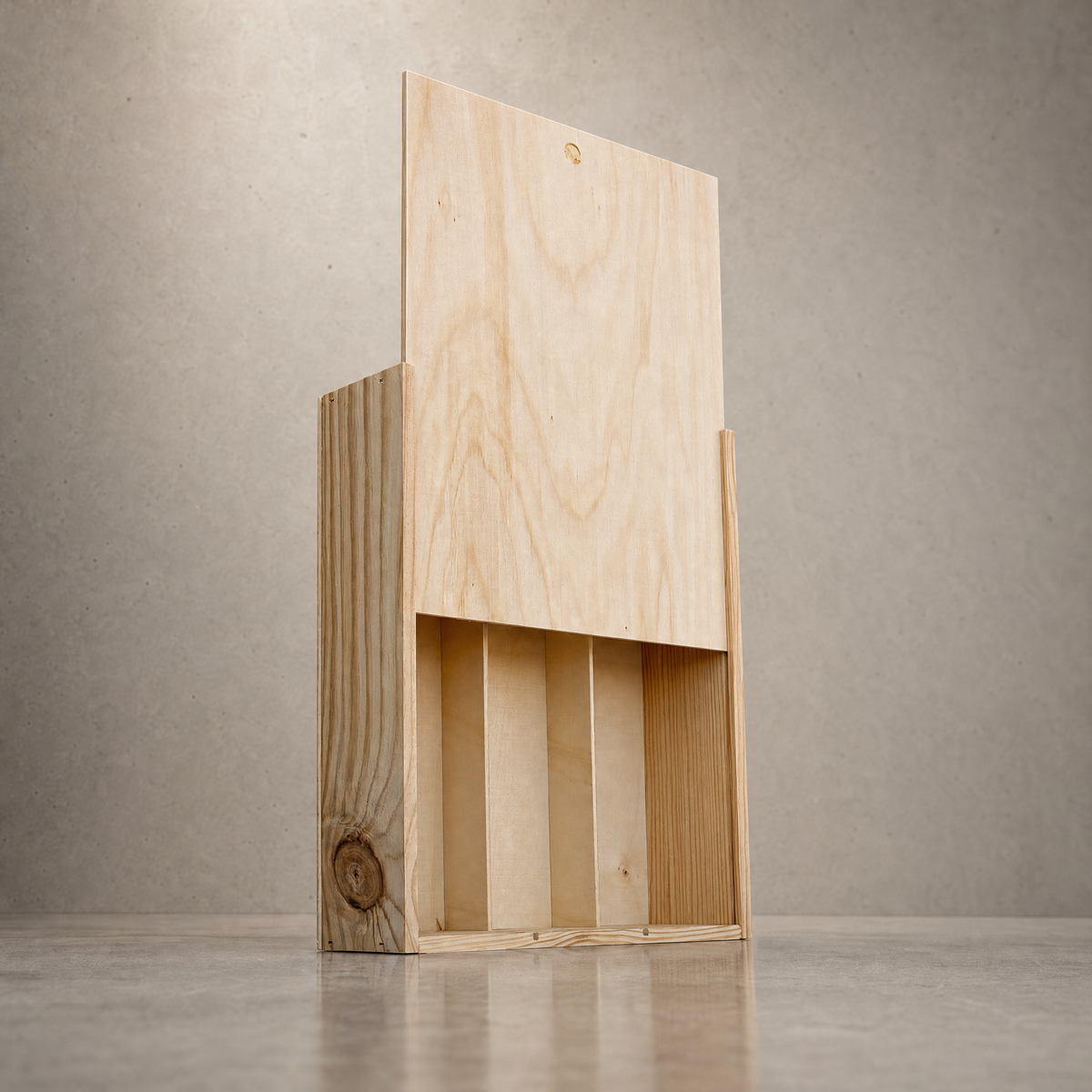 Caja grapada con tapa corredera para 3 botellas — 2