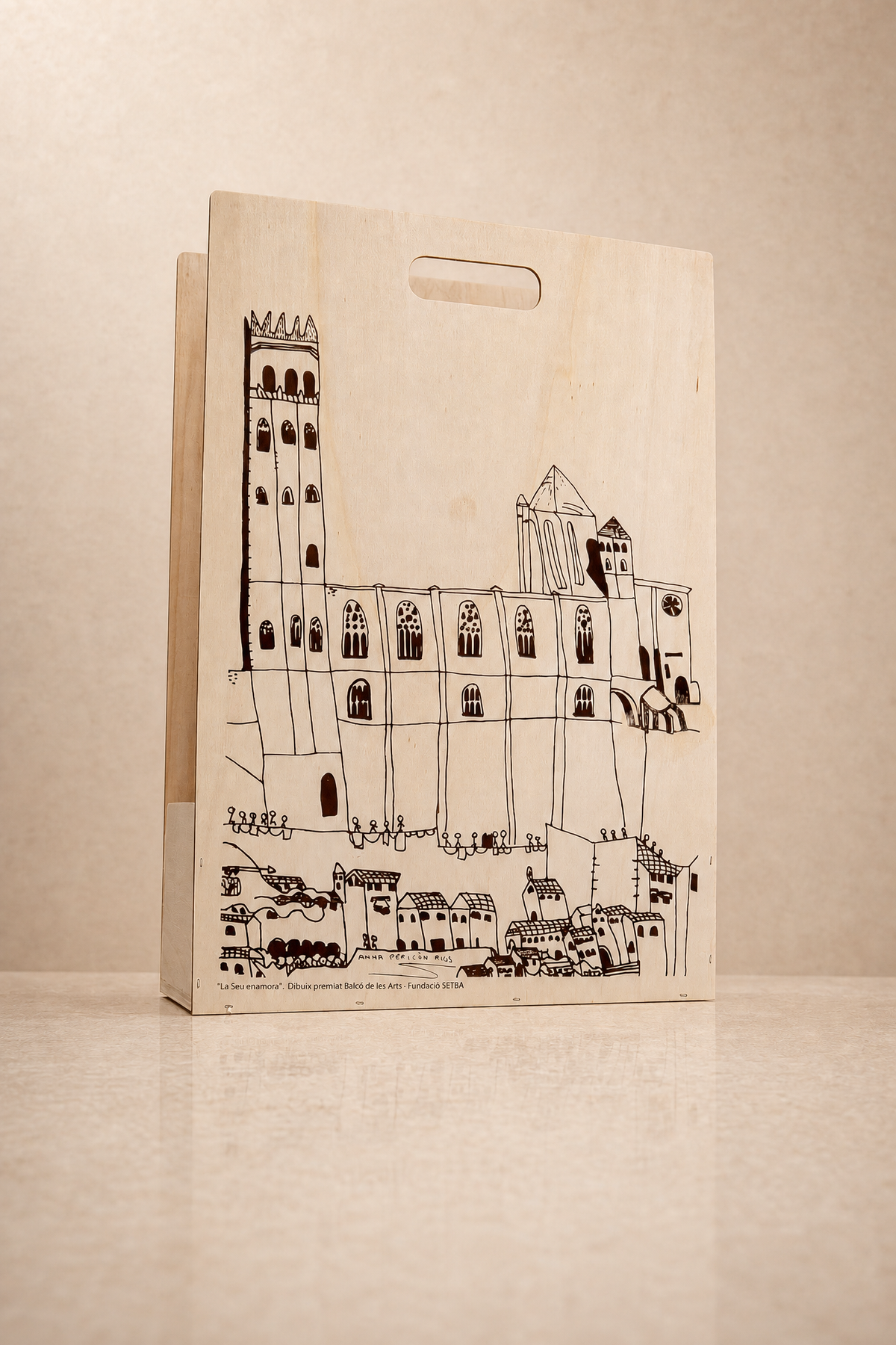 Bolsa para 3 botellas de cava (serigrafía Seu Vella) — 2