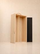 Caja grapada 2 botellas con tapa negra — 4