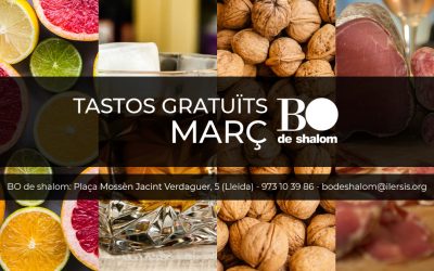 Tastos gratuïts i guiats de BO de Shalom – Març 2019